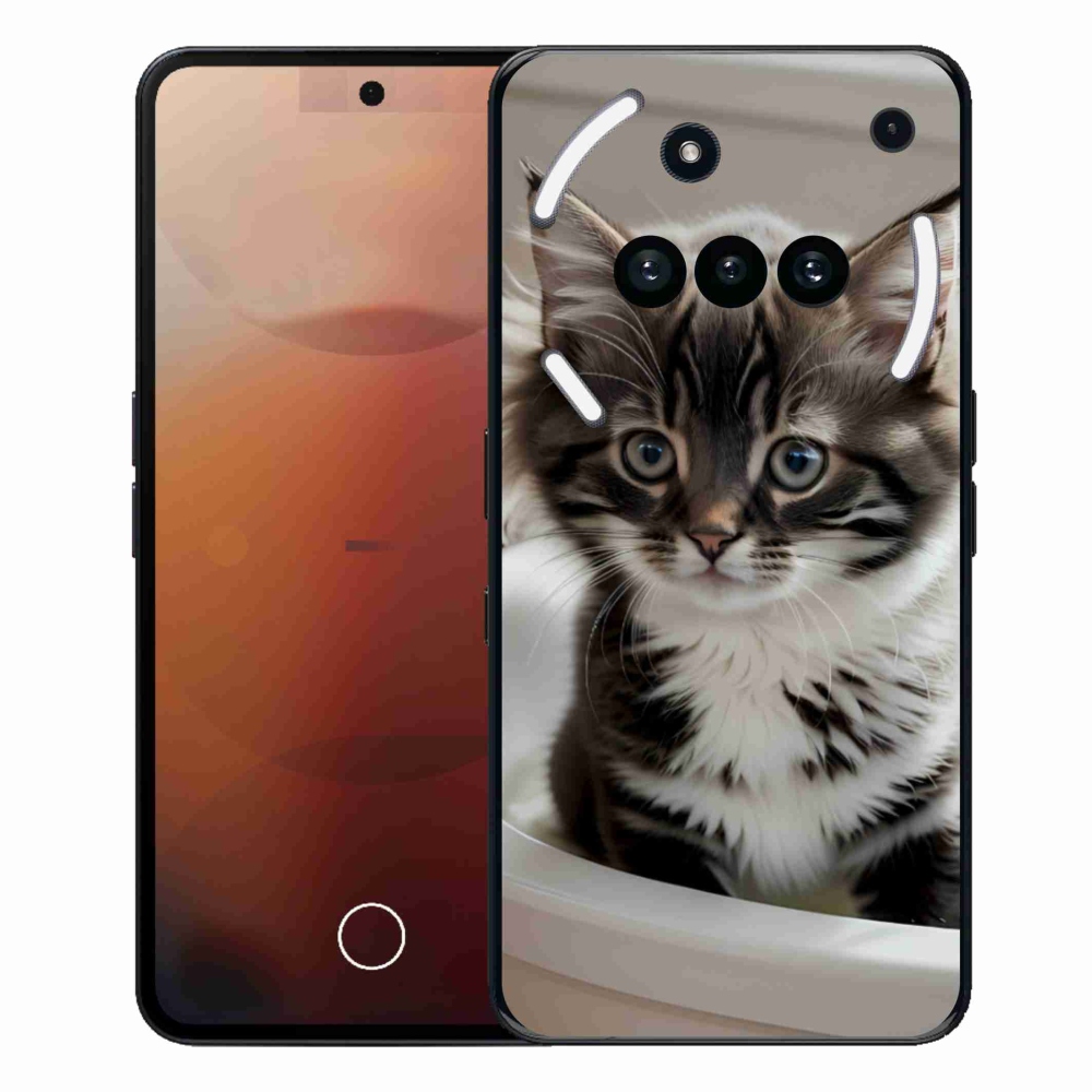 Gelový kryt mmCase na Nothing Phone (3a) - zvědavé kotě