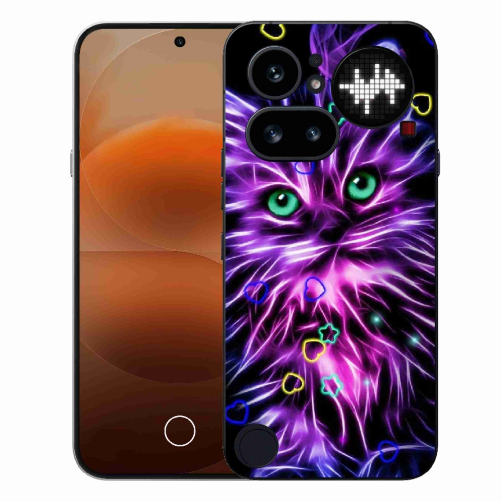 Gelový kryt mmCase na Nothing Phone (4a) - abstraktní kočka