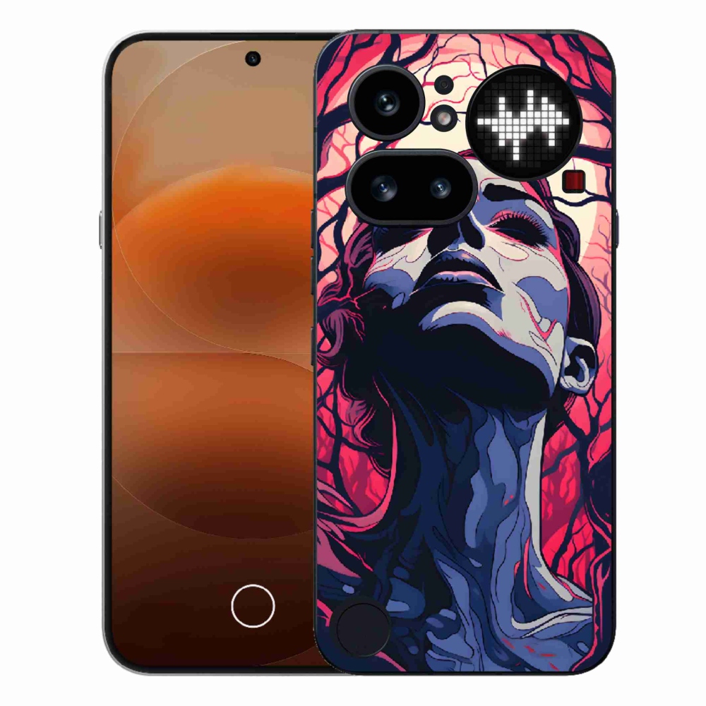Gelový kryt mmCase na Nothing Phone (4a) - abstraktní obličej