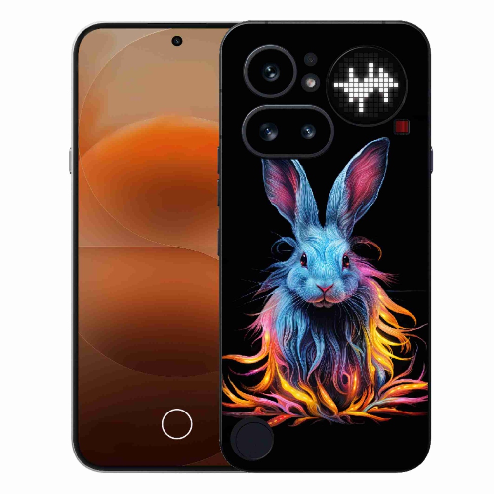 Gelový kryt mmCase na Nothing Phone (4a) - abstraktní zajíc