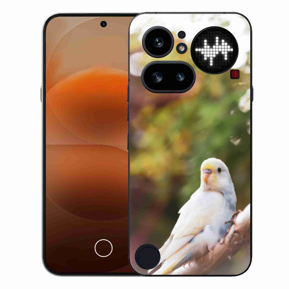 Gelový kryt mmCase na Nothing Phone (4a) - andulka bílá
