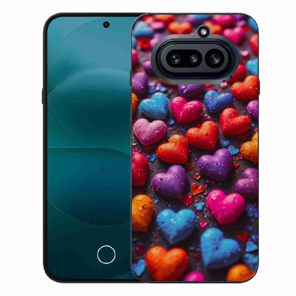 Gelový kryt mmCase na Nothing Phone (4a) - barevná srdce