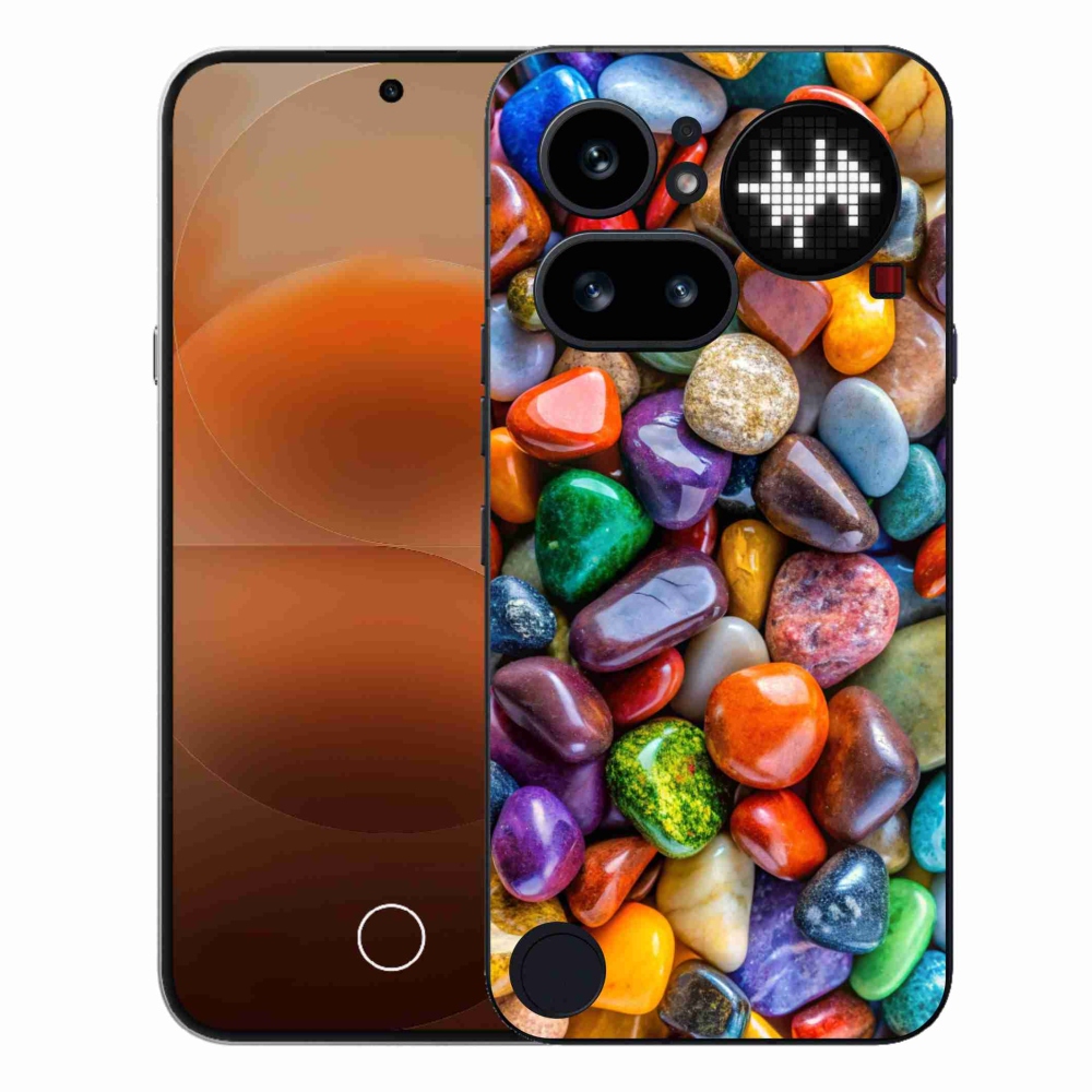 Gelový kryt mmCase na Nothing Phone (4a) - barevné kamínky
