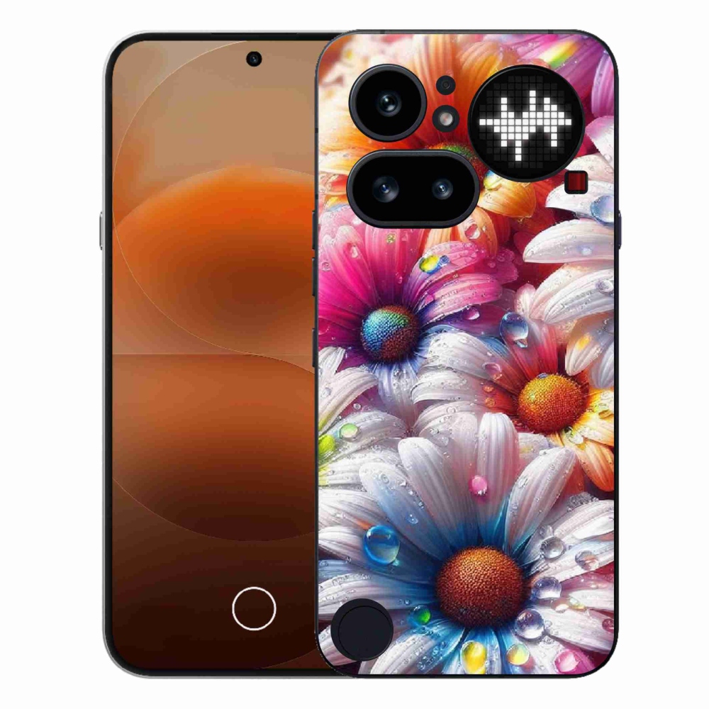 Gelový kryt mmCase na Nothing Phone (4a) - barevné kopretiny