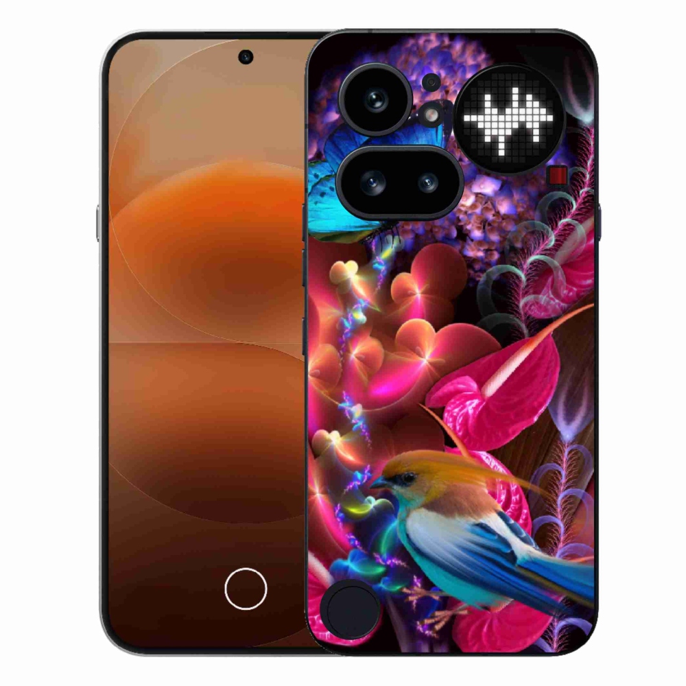Gelový kryt mmCase na Nothing Phone (4a) - barevné květiny