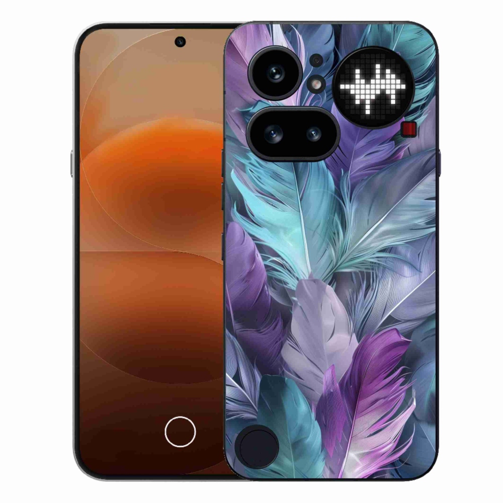Gelový kryt mmCase na Nothing Phone (4a) - barevné peří 2