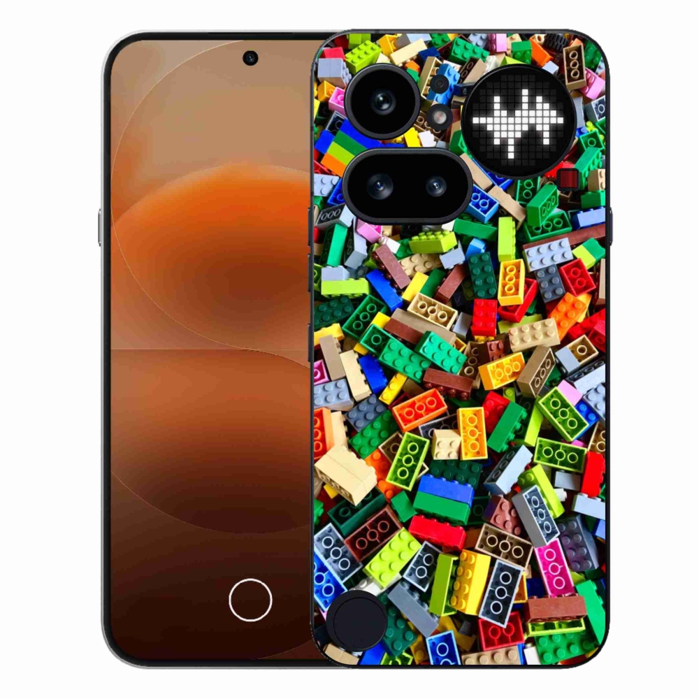 Gelový kryt mmCase na Nothing Phone (4a) - barevné stavební kostky