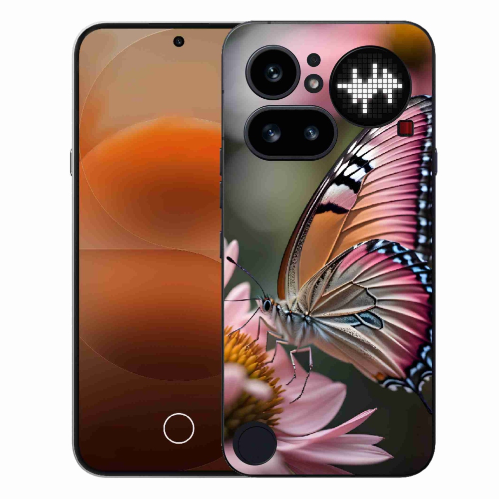 Gelový kryt mmCase na Nothing Phone (4a) - barevný motýl