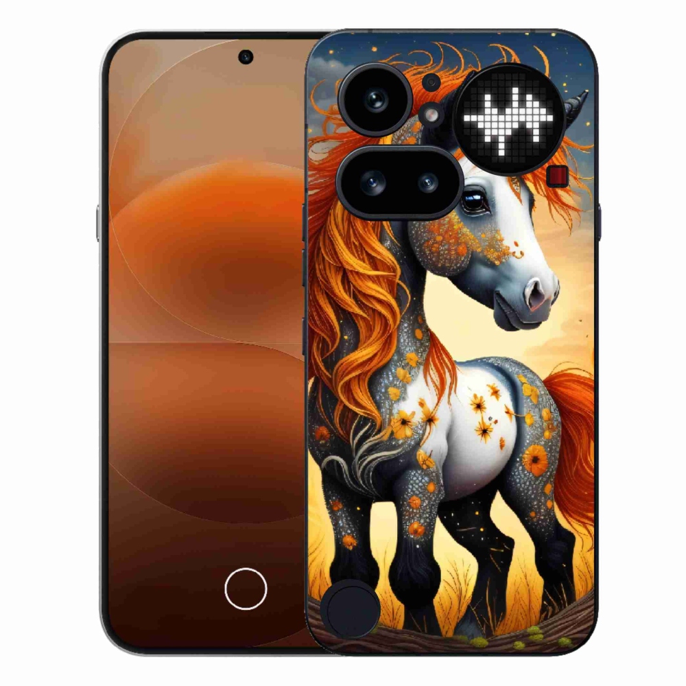 Gelový kryt mmCase na Nothing Phone (4a) - barevný poník