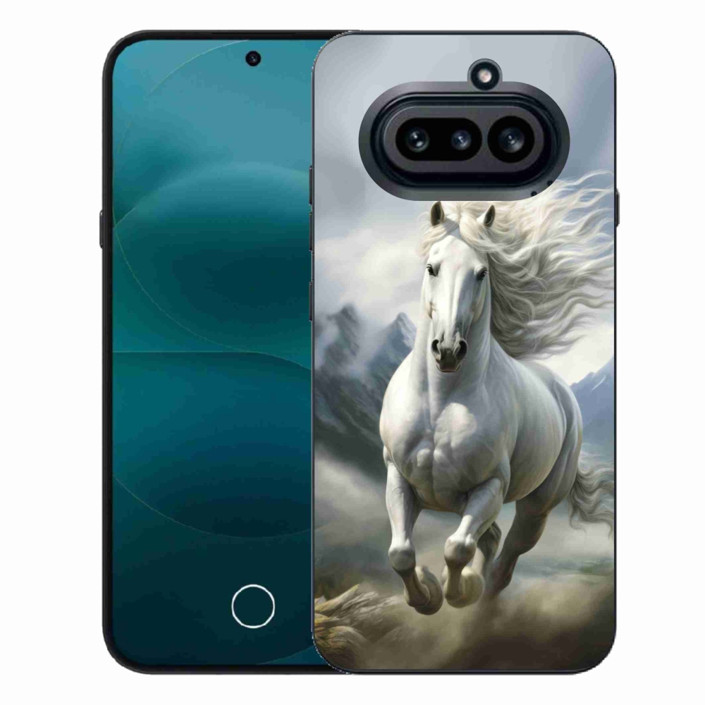 Gelový kryt mmCase na Nothing Phone (4a) - běžící bílý kůň 3