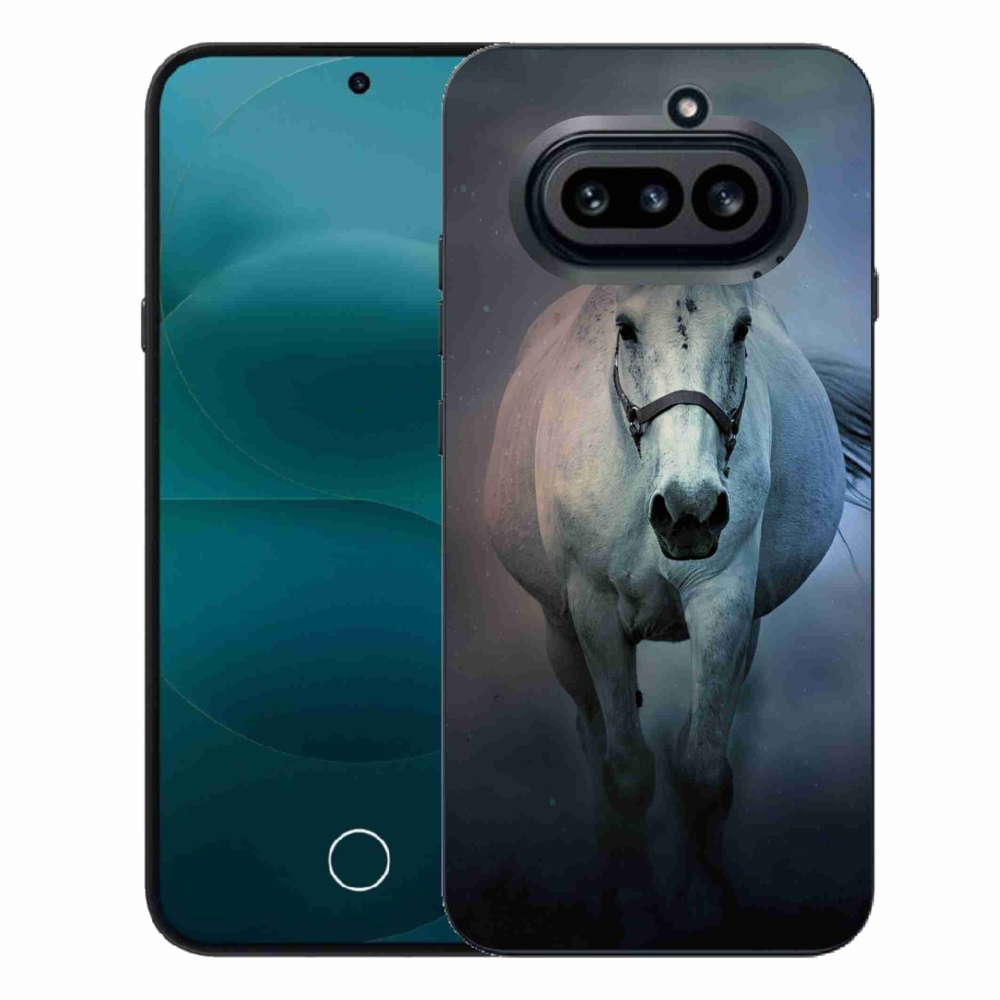 Gelový kryt mmCase na Nothing Phone (4a) - běžící bílý kůň