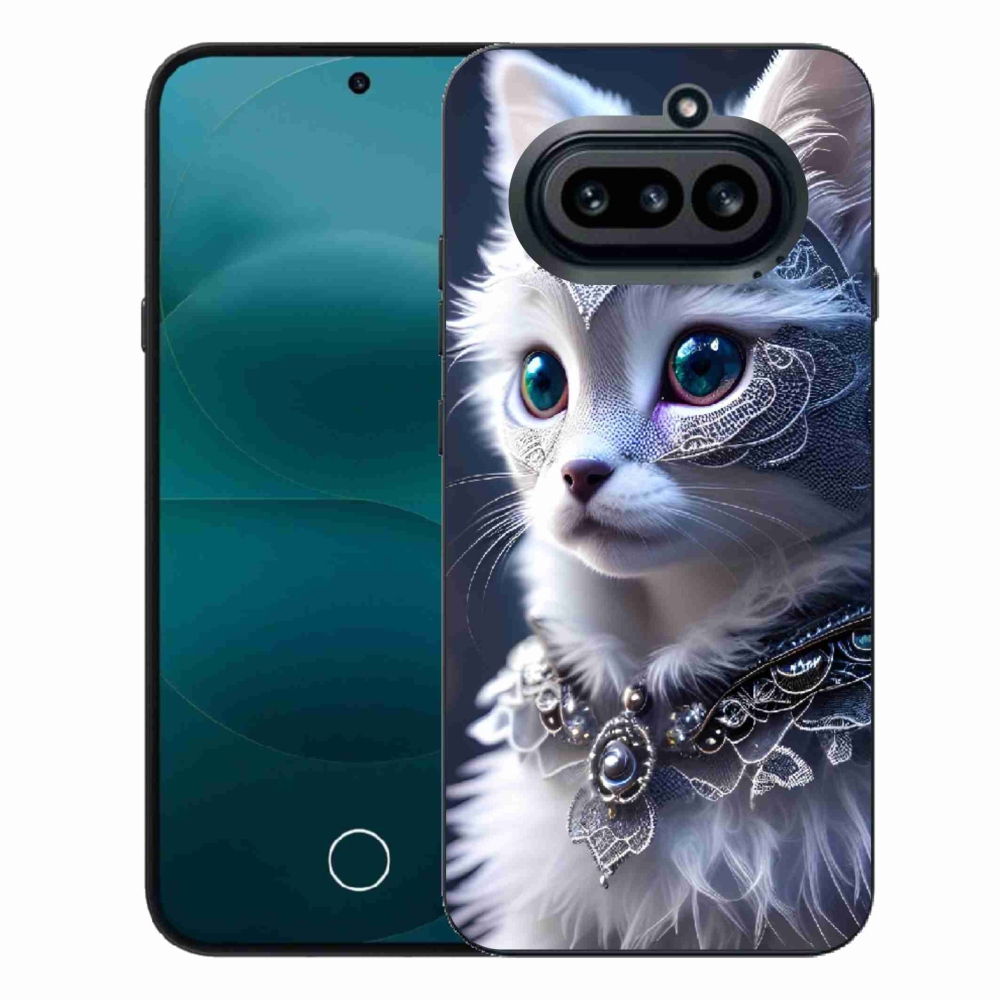 Gelový kryt mmCase na Nothing Phone (4a) - bílá kočka