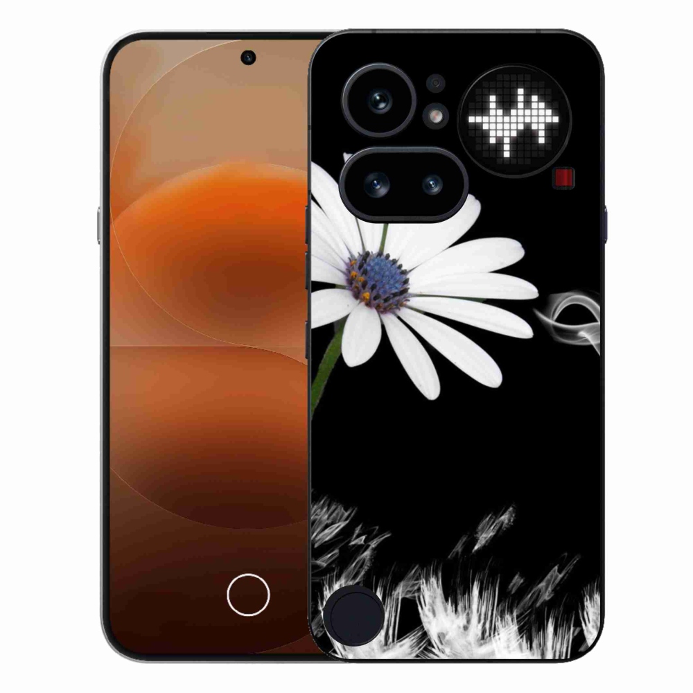 Gelový kryt mmCase na Nothing Phone (4a) - bílá květina
