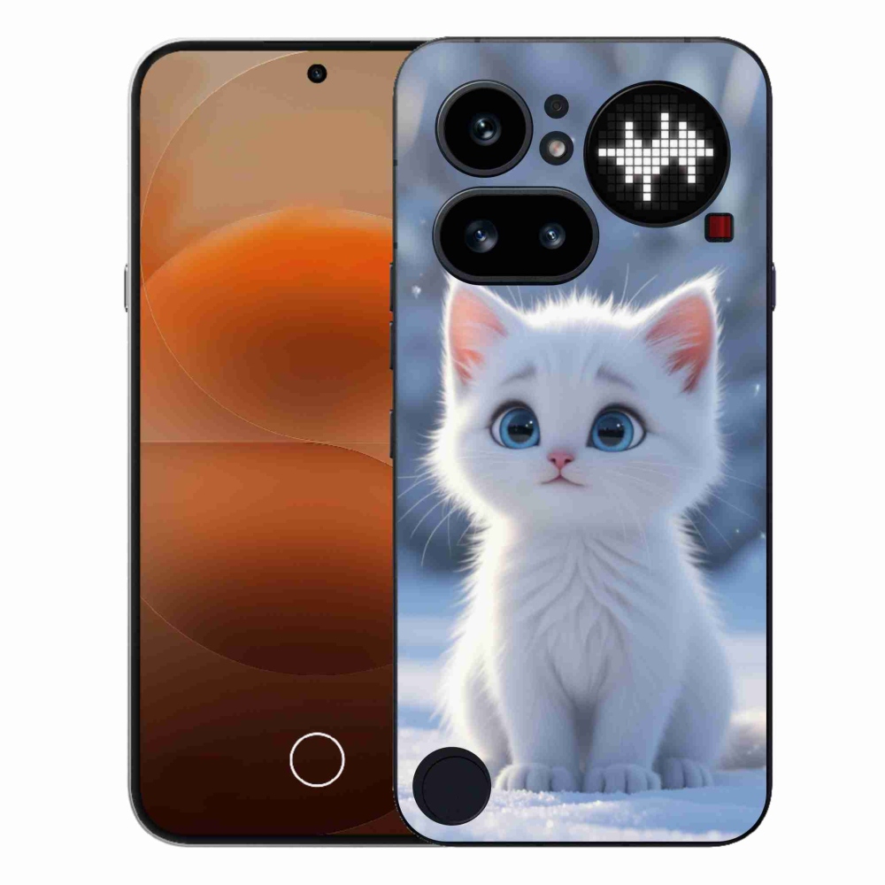 Gelový kryt mmCase na Nothing Phone (4a) - bílé kotě 3