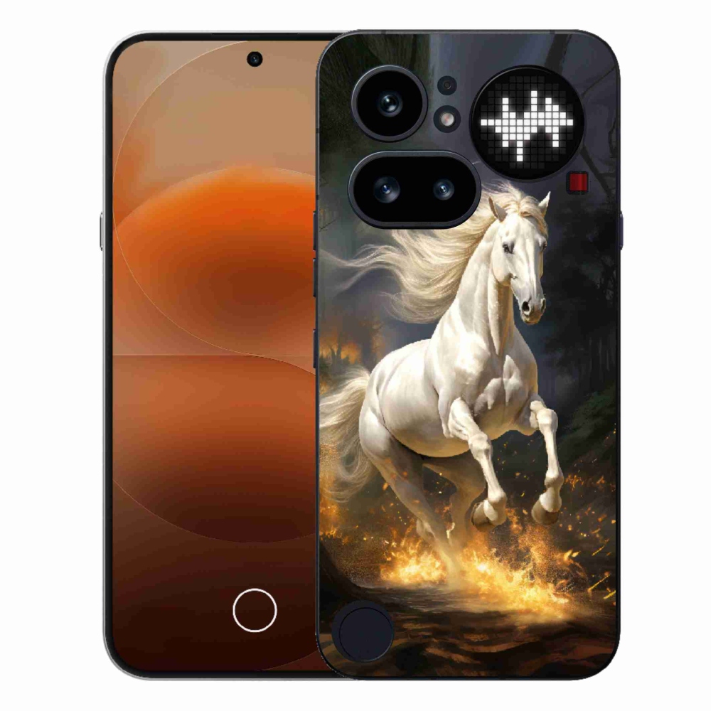 Gelový kryt mmCase na Nothing Phone (4a) - bílý kůň 2