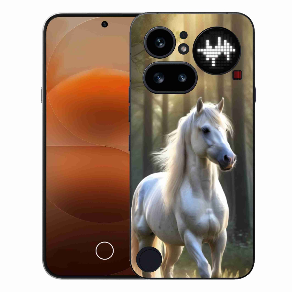 Gelový kryt mmCase na Nothing Phone (4a) - bílý kůň 3