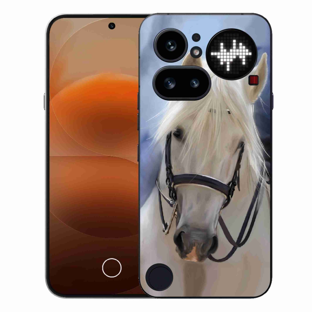 Gelový kryt mmCase na Nothing Phone (4a) - bílý kůň