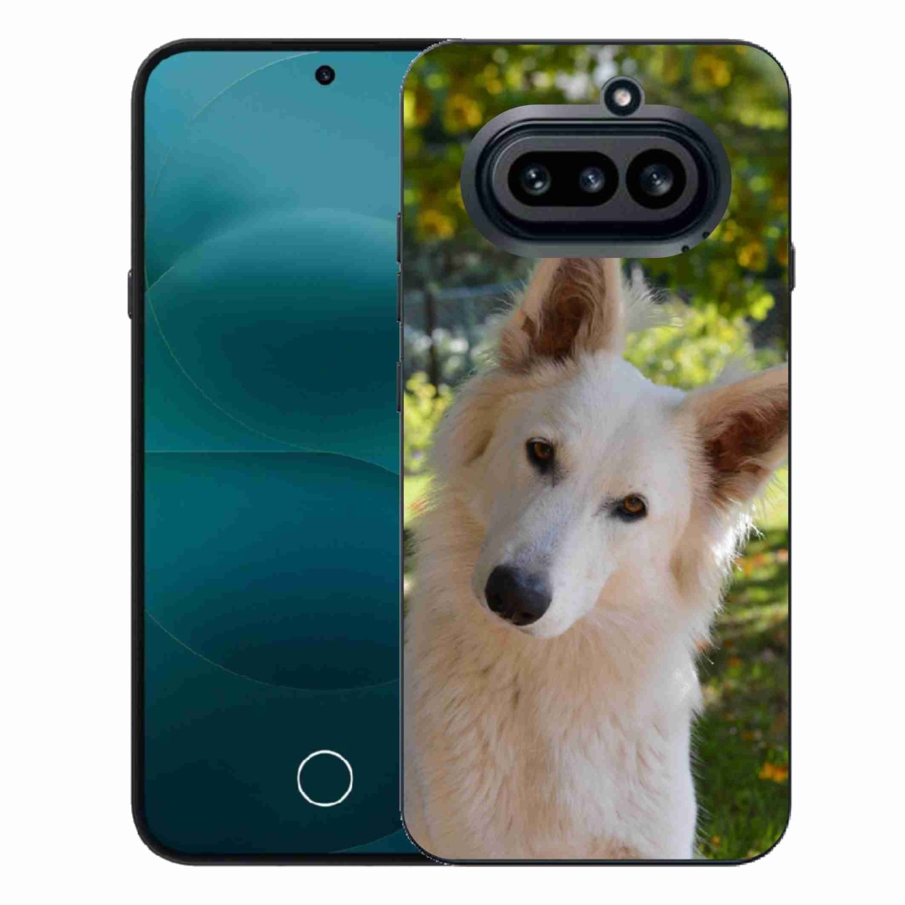 Gelový kryt mmCase na Nothing Phone (4a) - bílý švýcarský ovčák 1