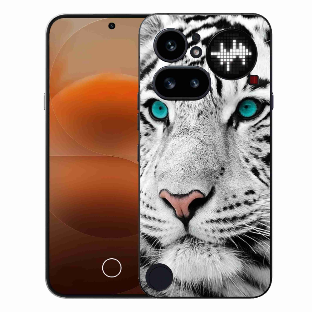 Gelový kryt mmCase na Nothing Phone (4a) - bílý tygr