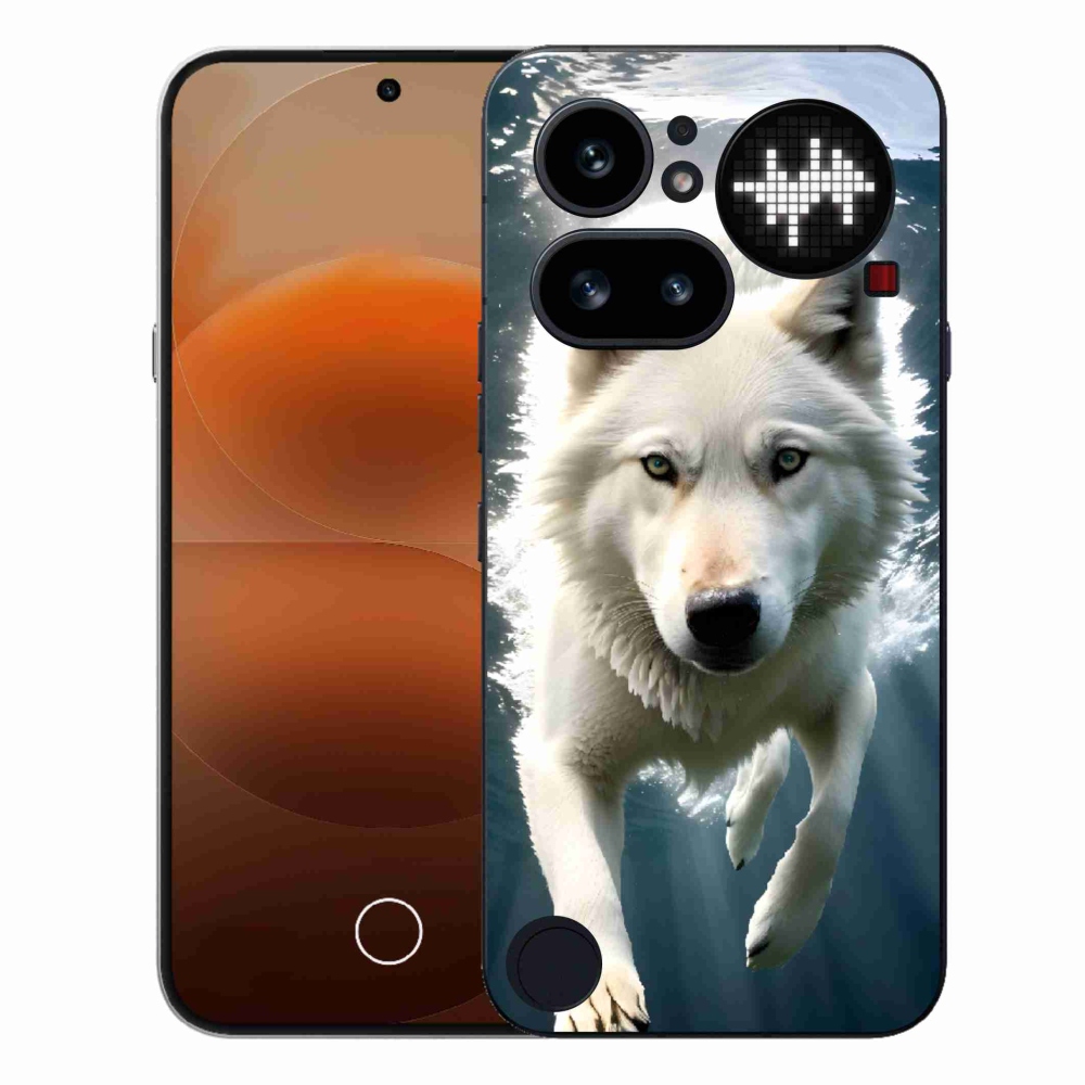 Gelový kryt mmCase na Nothing Phone (4a) - bílý vlk