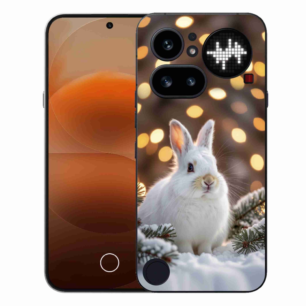 Gelový kryt mmCase na Nothing Phone (4a) - bílý zajíc