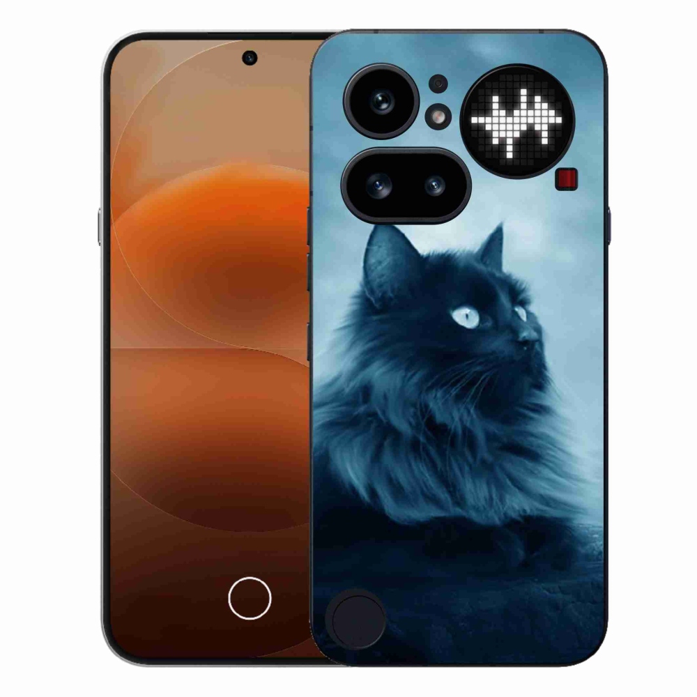 Gelový kryt mmCase na Nothing Phone (4a) - černá kočka 1