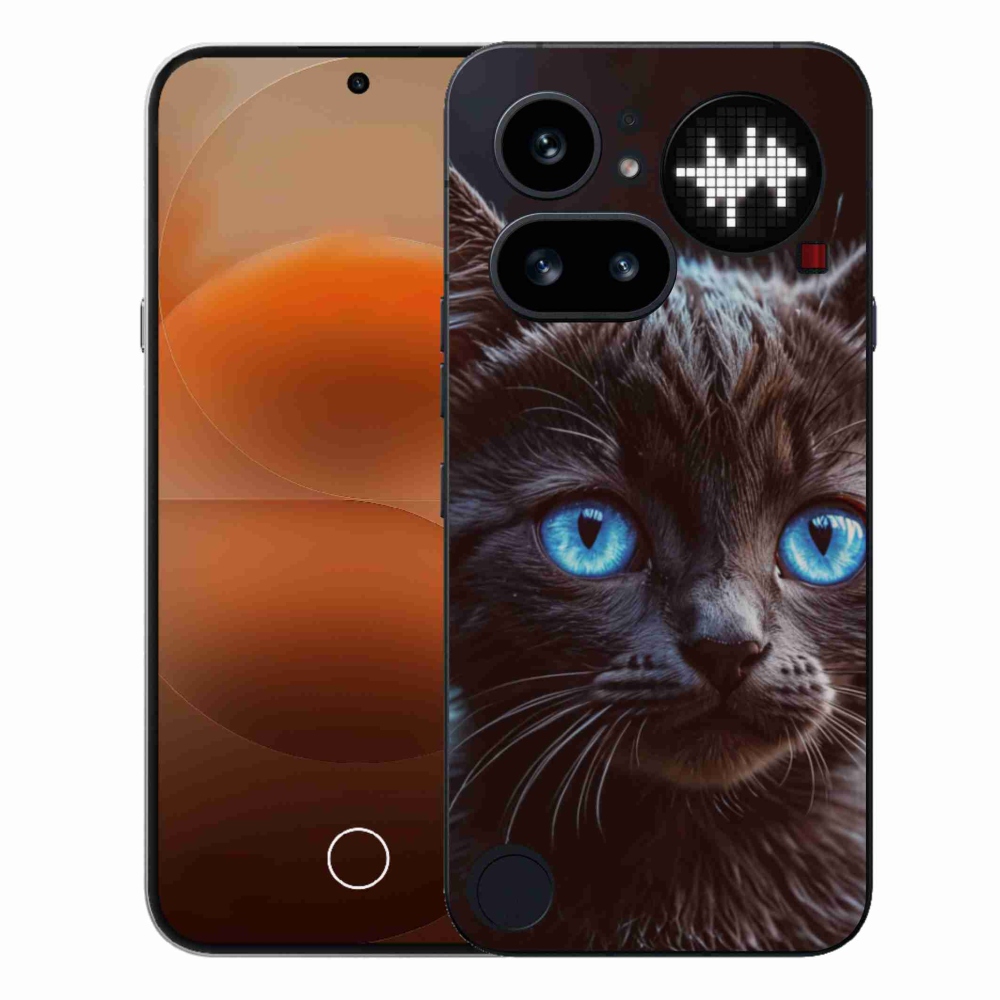 Gelový kryt mmCase na Nothing Phone (4a) - černé kotě 2