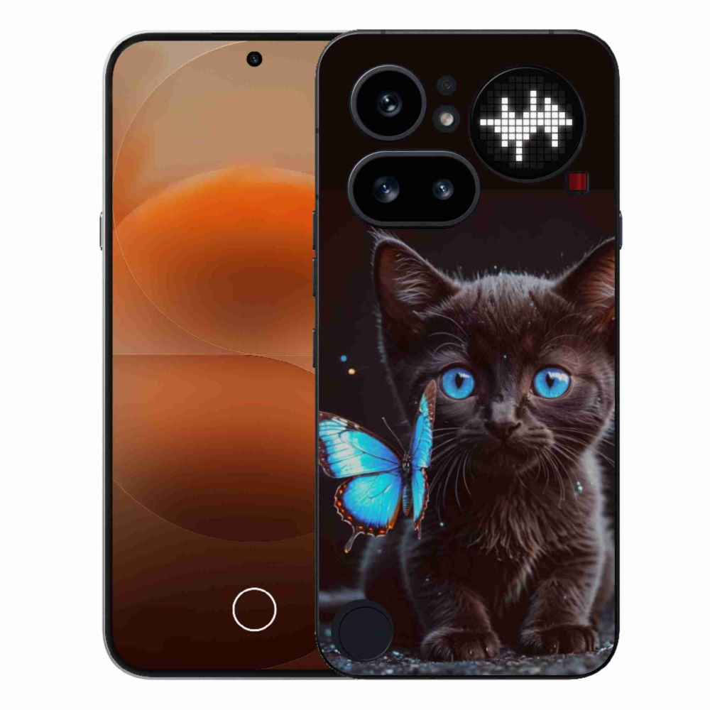 Gelový kryt mmCase na Nothing Phone (4a) - černé kotě 3
