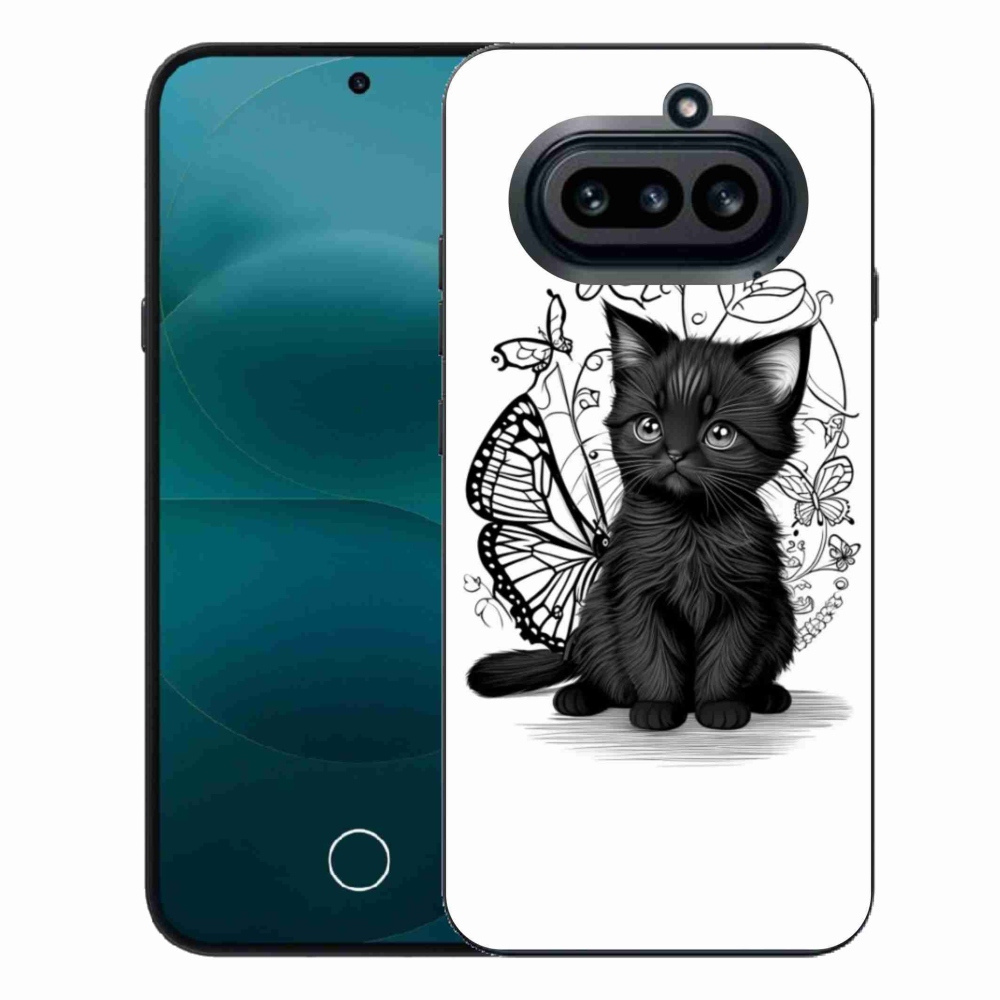 Gelový kryt mmCase na Nothing Phone (4a) - černé kotě