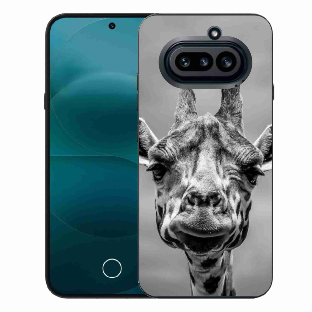 Gelový kryt mmCase na Nothing Phone (4a) - černobílá žirafa