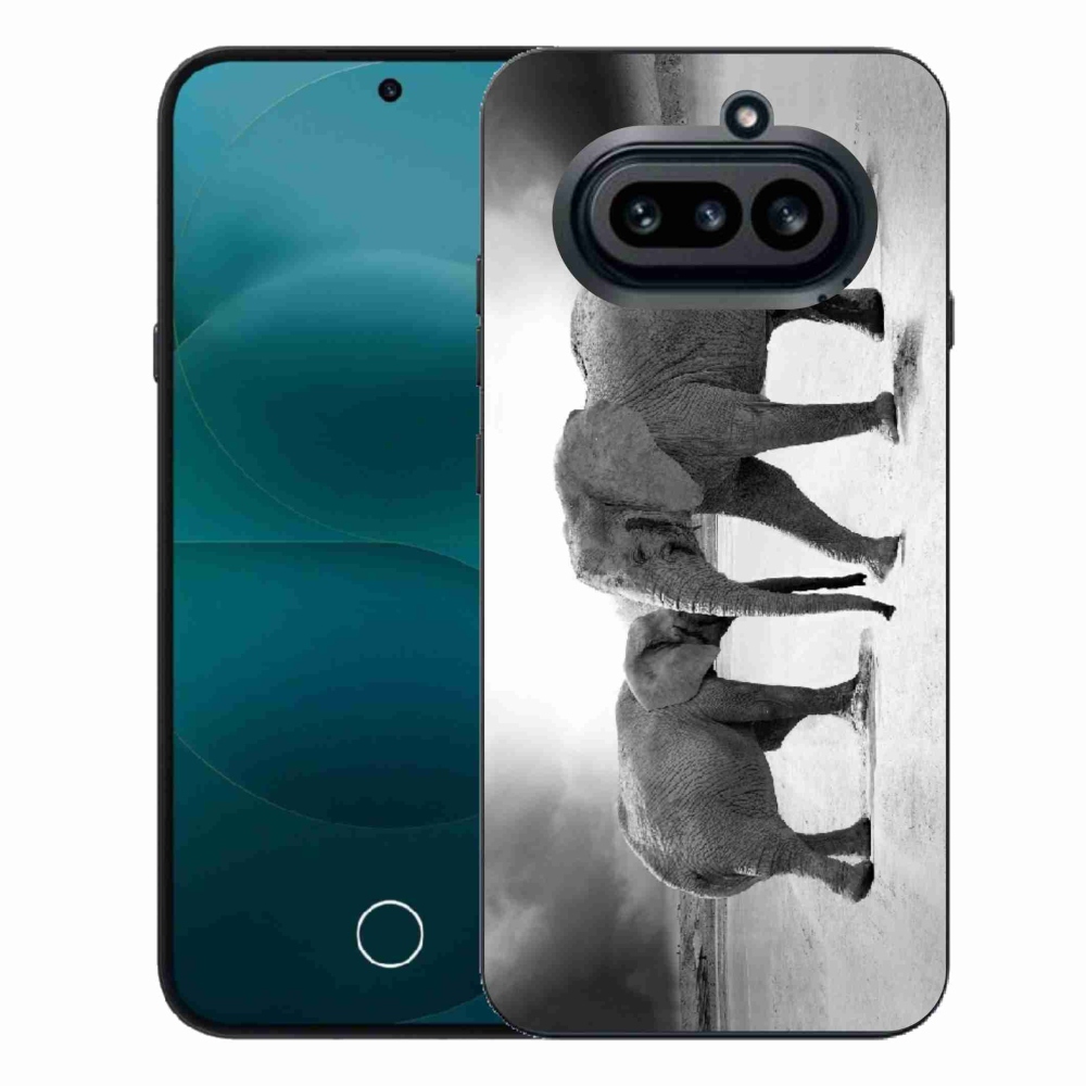 Gelový kryt mmCase na Nothing Phone (4a) - černobílí sloni