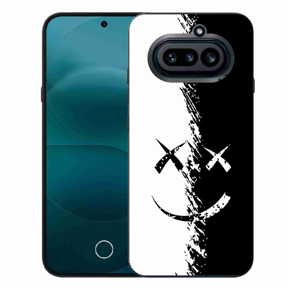 Gelový kryt mmCase na Nothing Phone (4a) - černobílý smajlík
