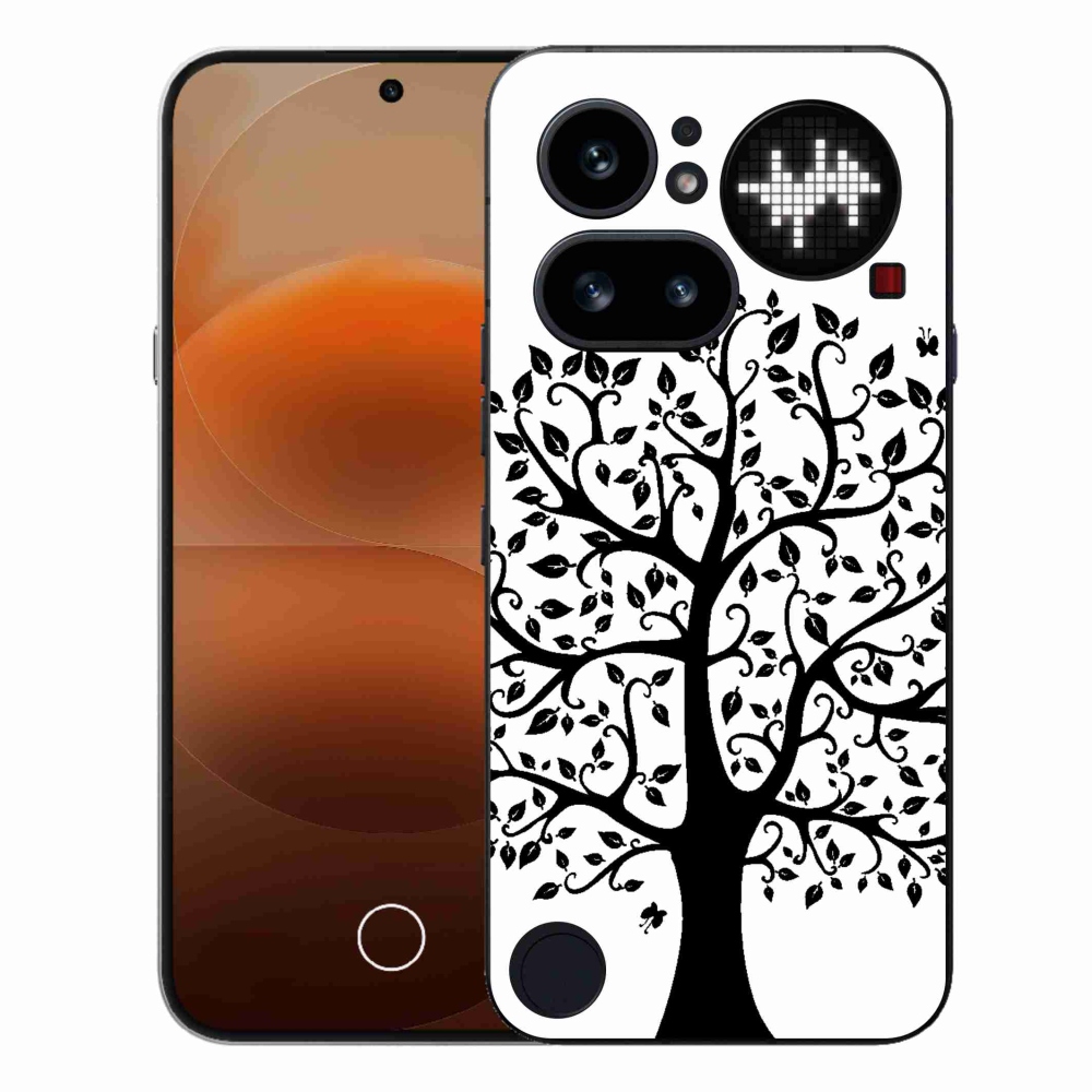 Gelový kryt mmCase na Nothing Phone (4a) - černobílý strom