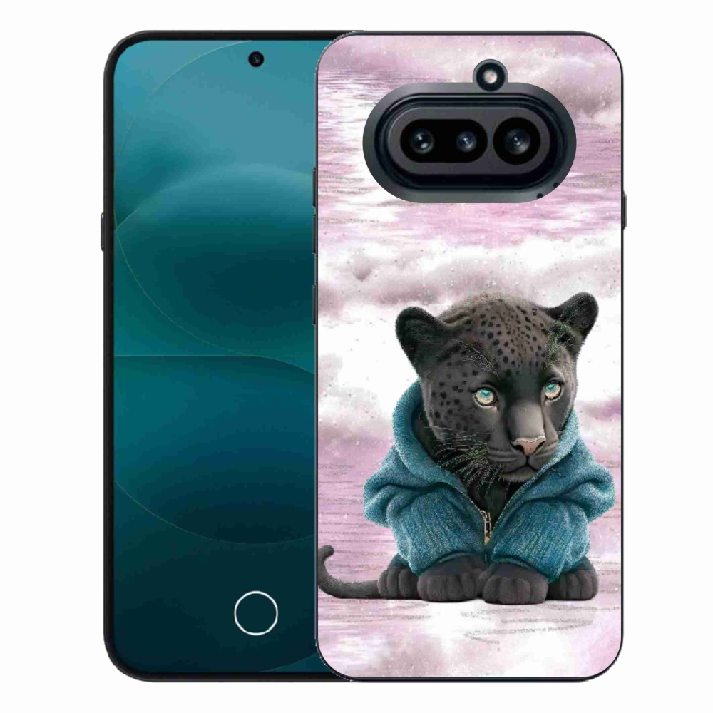 Gelový kryt mmCase na Nothing Phone (4a) - černý panter ve svetru