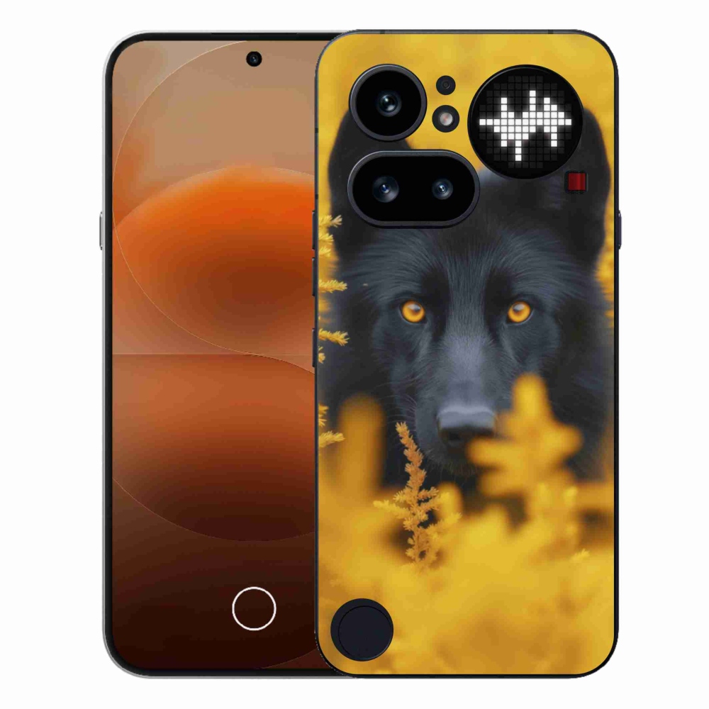 Gelový kryt mmCase na Nothing Phone (4a) - černý vlk 2