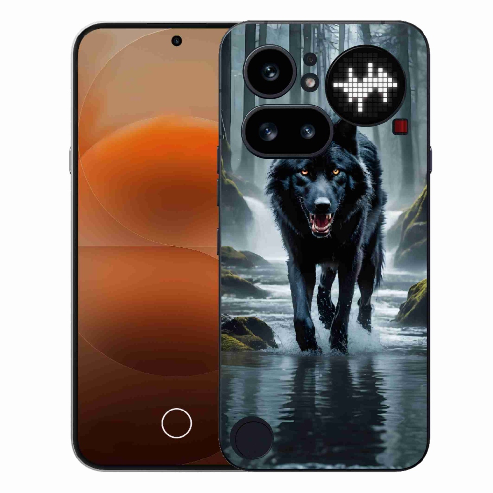 Gelový kryt mmCase na Nothing Phone (4a) - černý vlk