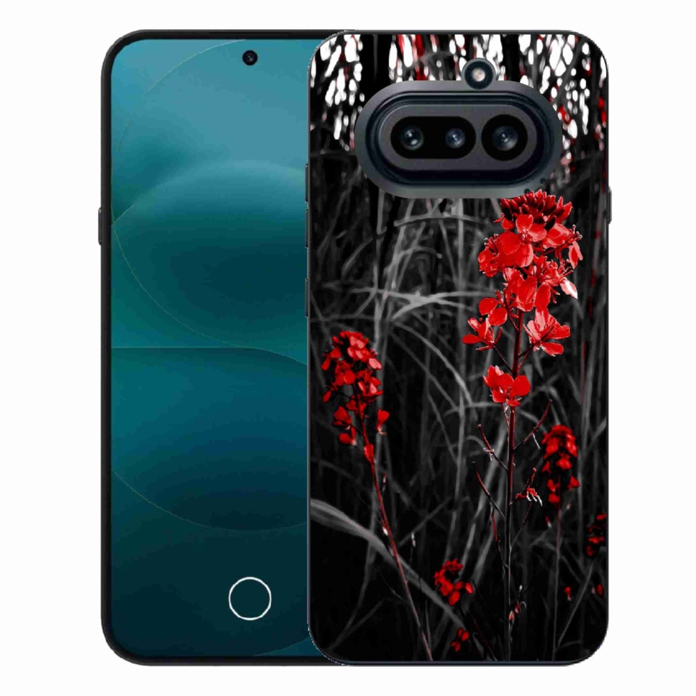 Gelový kryt mmCase na Nothing Phone (4a) - červená rostlina