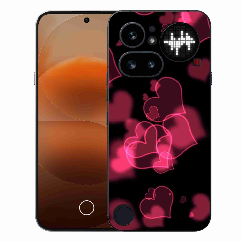 Gelový kryt mmCase na Nothing Phone (4a) - červená srdíčka