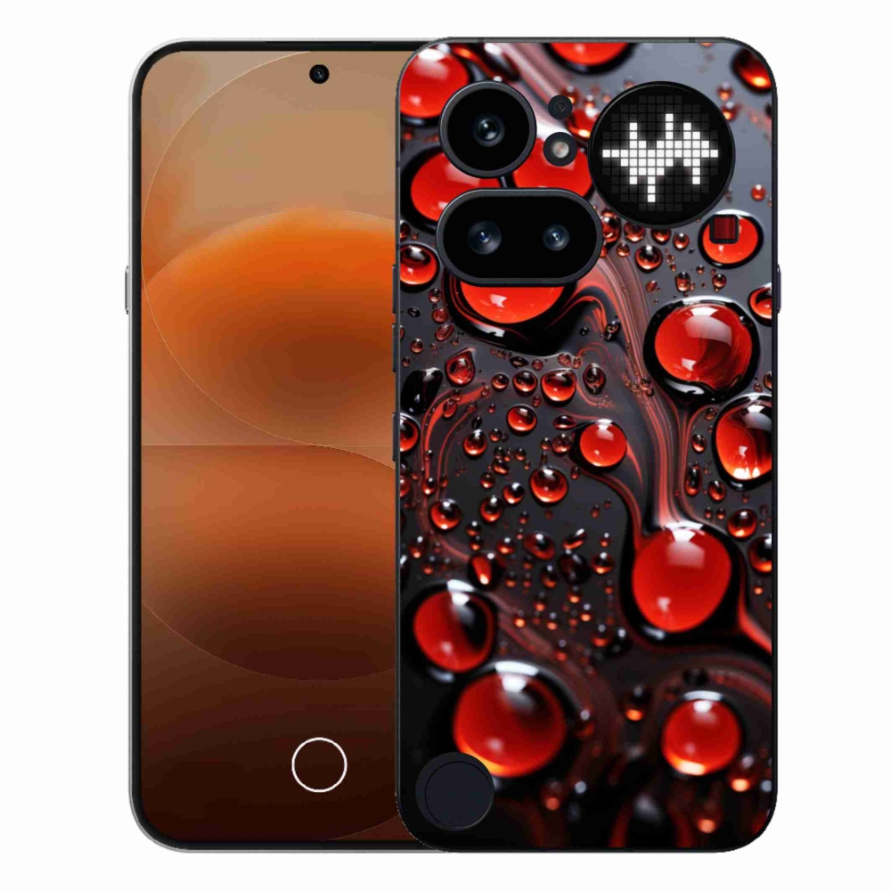 Gelový kryt mmCase na Nothing Phone (4a) - červené kapky 2
