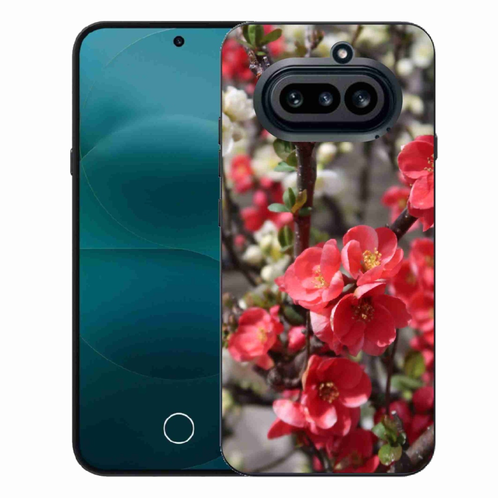 Gelový kryt mmCase na Nothing Phone (4a) - červené květy