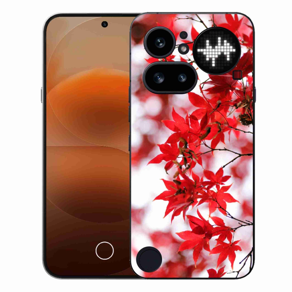 Gelový kryt mmCase na Nothing Phone (4a) - červené listy