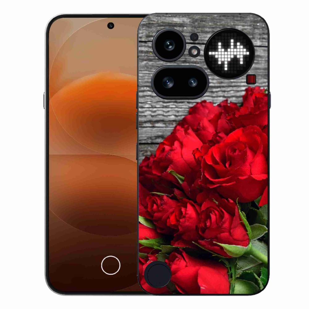 Gelový kryt mmCase na Nothing Phone (4a) - červené růže