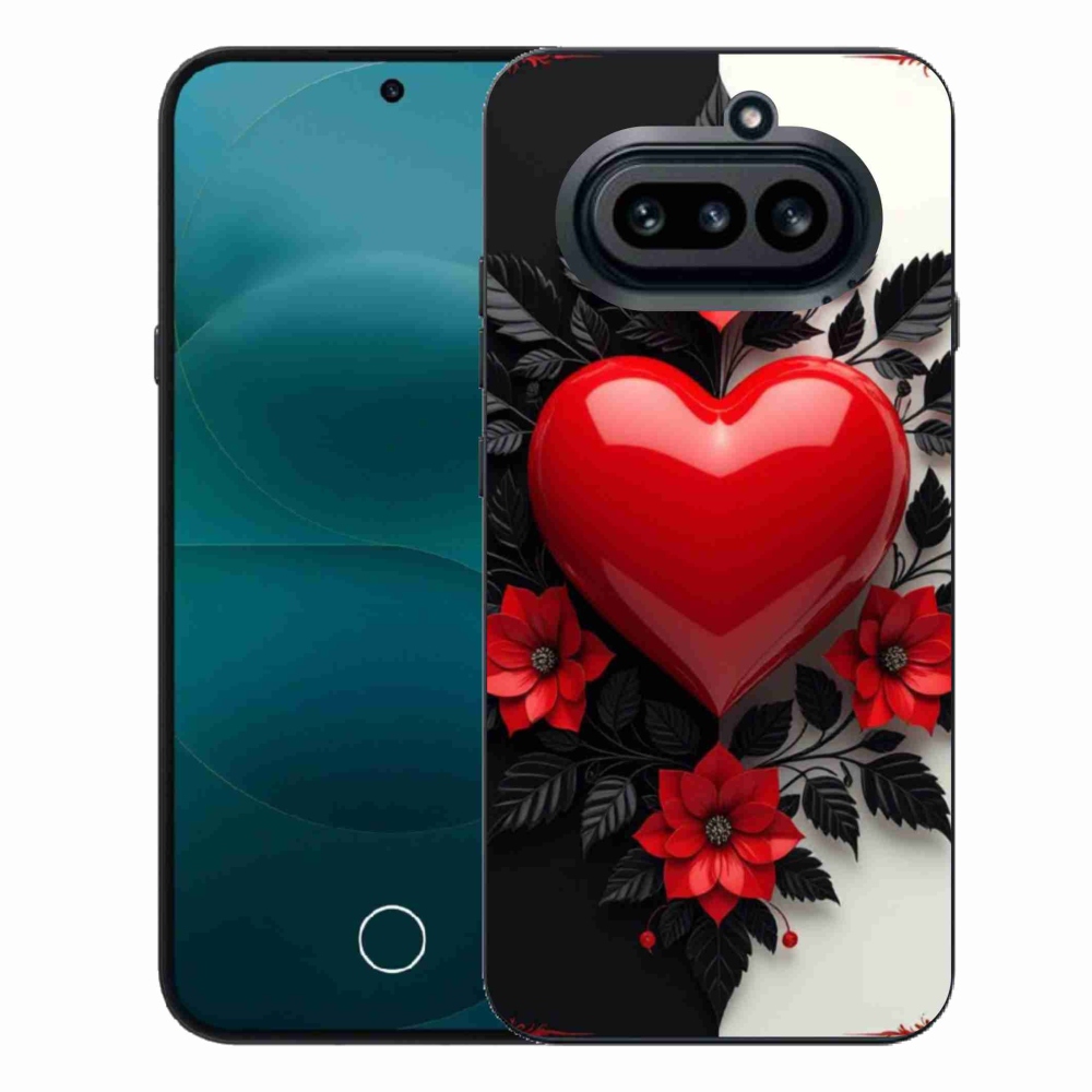 Gelový kryt mmCase na Nothing Phone (4a) - červené srdce