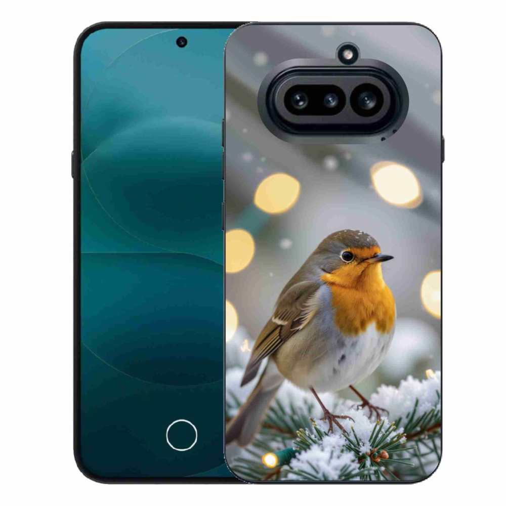 Gelový kryt mmCase na Nothing Phone (4a) - červenka v zimě