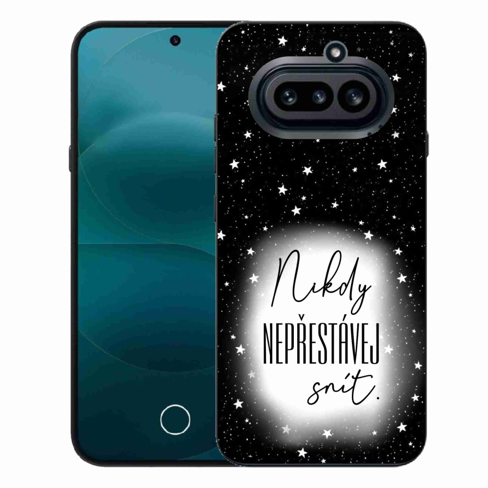 Gelový kryt mmCase na Nothing Phone (4a) - citát 1 bíločerné pozadí