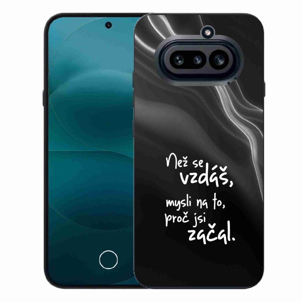 Gelový kryt mmCase na Nothing Phone (4a) - citát 2 černé pozadí
