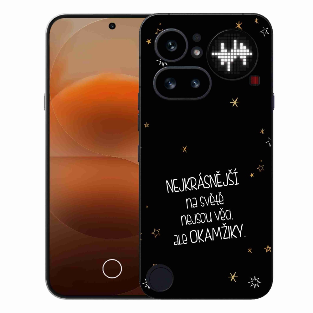 Gelový kryt mmCase na Nothing Phone (4a) - citát 4 černé pozadí