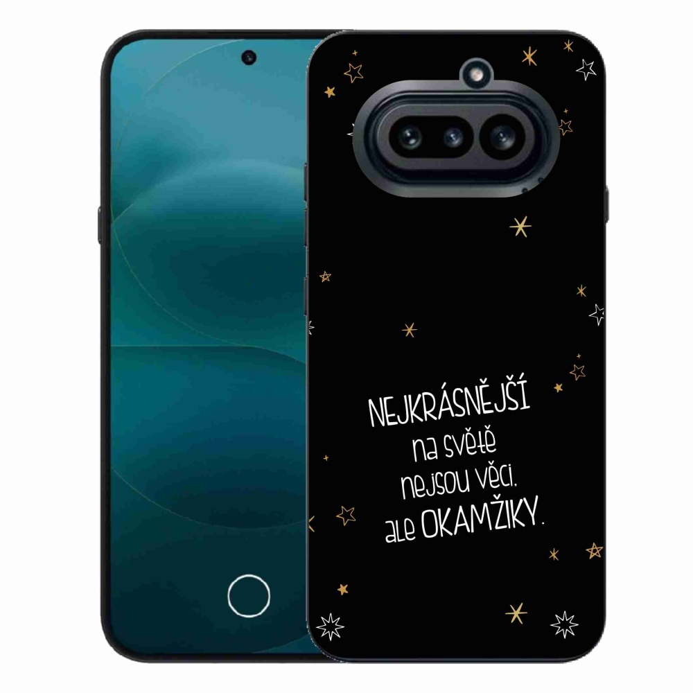 Gelový kryt mmCase na Nothing Phone (4a) - citát 4 černé pozadí
