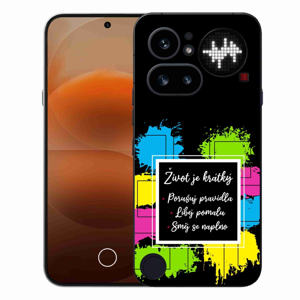 Gelový kryt mmCase na Nothing Phone (4a) - citát 5 černé pozadí