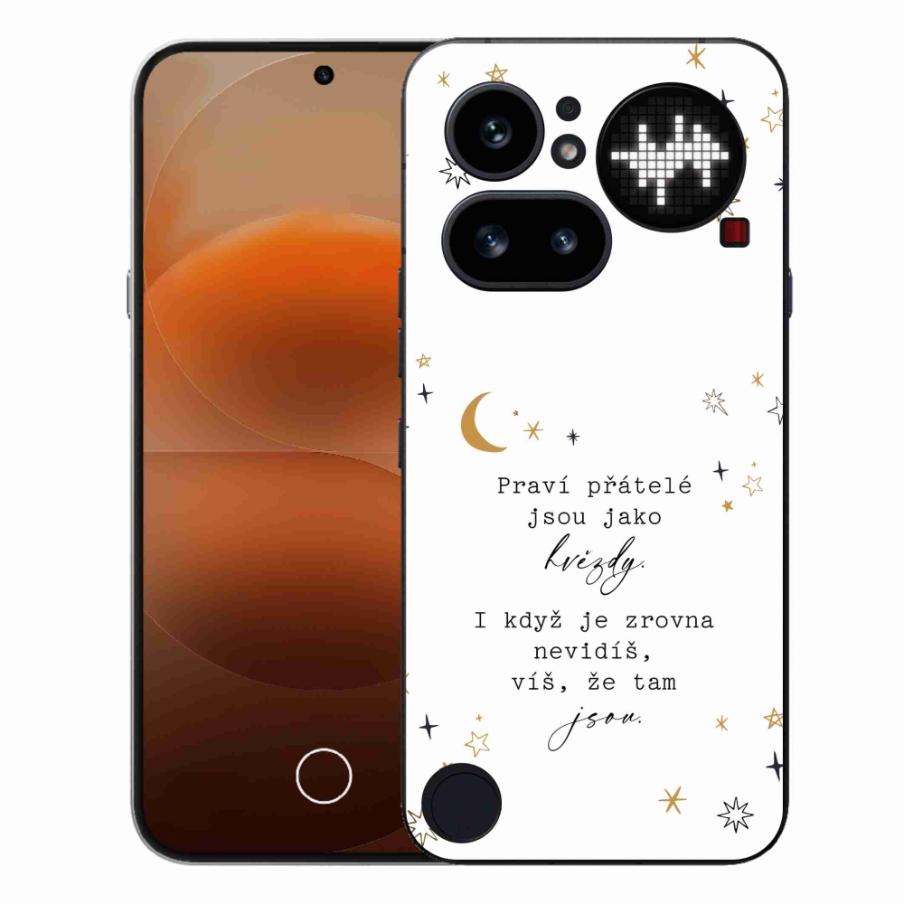 Gelový kryt mmCase na Nothing Phone (4a) - citát 6 bílé pozadí